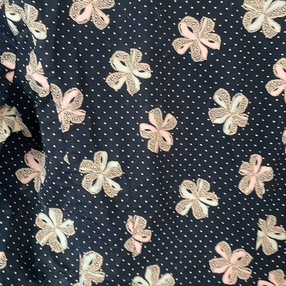 Anthropologie Odille cowboy style top floral pattern black cream and pink - Picture 4 of 4